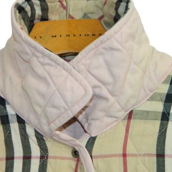Burberry Authentic Pink Quilted Snap Closing Buttons Lining Jacket - Size Large - Picture 12 of 16